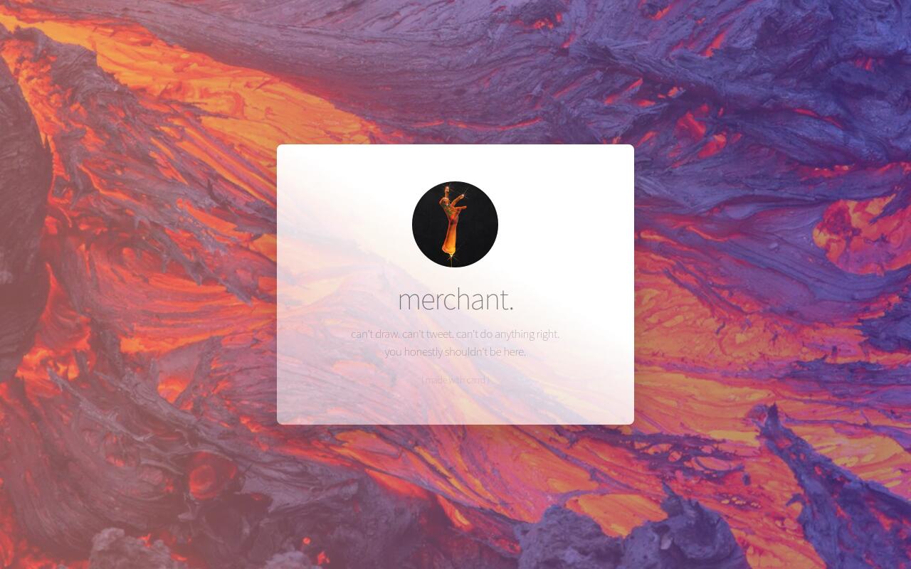 Carrd profile picture for @merchant